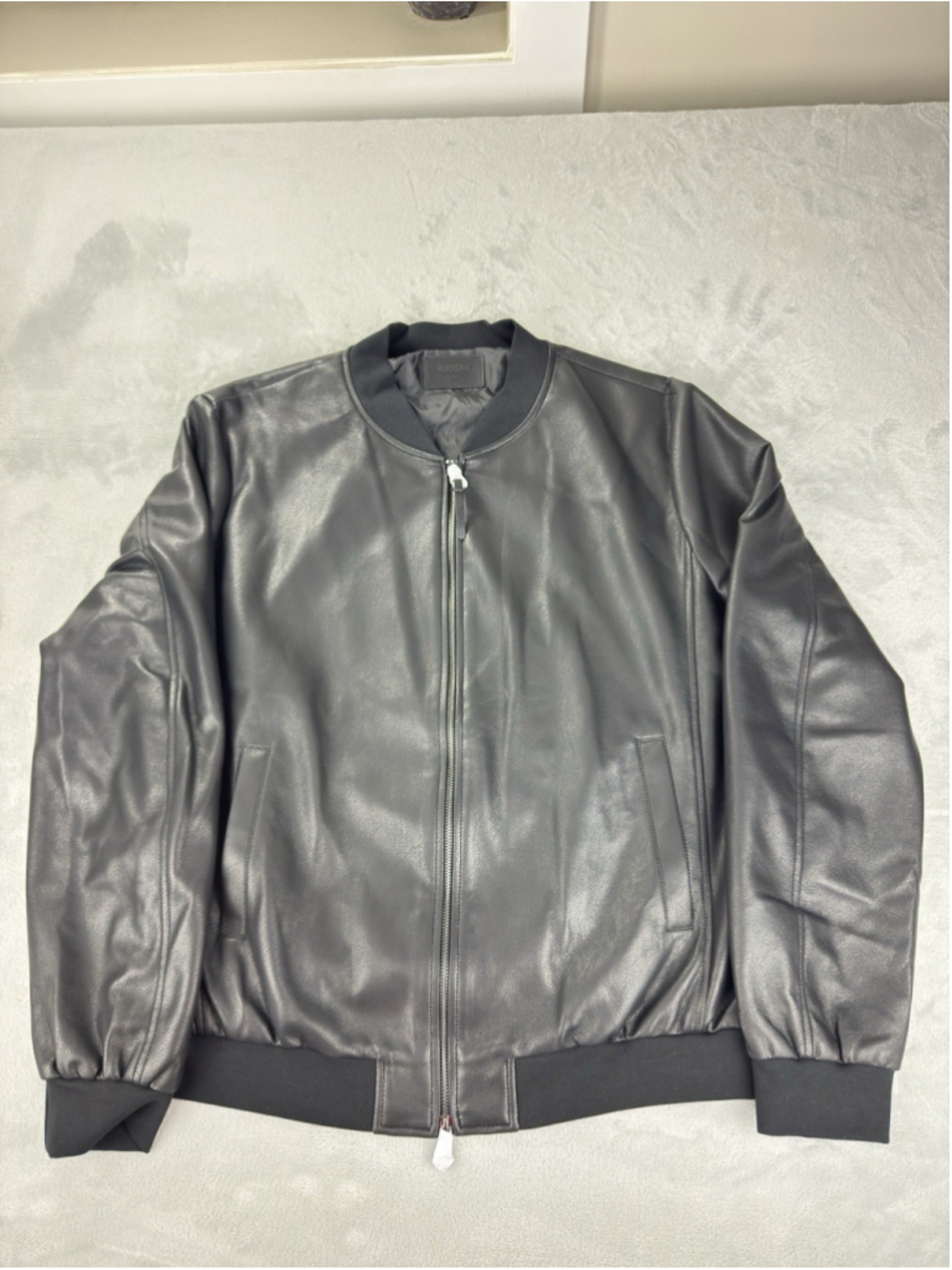 Rudsak NWT Men's Size Large 100% Polyurethane 126670 Jersey Black Jacket